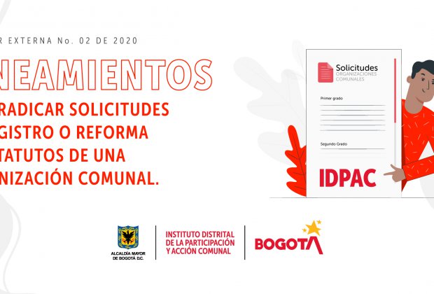 Cómo radicar las Solicitudes de Registro o Reformas de Estatutos de una Organización Comunal