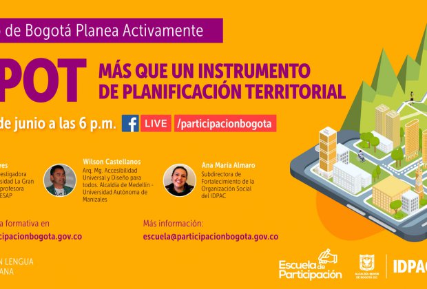 Participa en el Facebook Live: ‘El Plan de Ordenamiento Territorial, más que un Instrumento de Planificación Territorial’