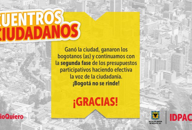 En un 70% aumentó la participación de los ciudadanos en los Planes de Desarrollo de sus localidades. Es la primera vez que se inscriben y participan más de 128 mil personas a los Encuentros Ciudadanos y que 51.789 votan en un proceso de ciudad, no electoral, para definir la inversión de la plata de sus impuestos.