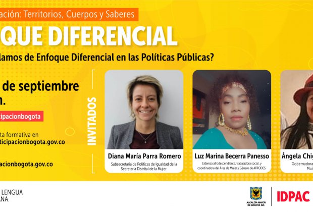 Desde la Escuela de Participación del Instituto Distrital de la Participación y Acción Comunal (IDPAC), invitamos a toda la ciudadanía a conectarse el jueves 10 de septiembre a las 06:00 p.m.