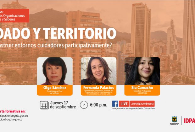 Desde la Escuela de Participación del Instituto Distrital de la Participación y Acción Comunal (IDPAC), invitamos a toda la ciudadanía a conectarse el jueves 17 de septiembre a las 06:00 p.m.