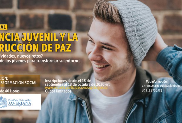 Inscríbete en el Curso virtual: ‘La Agencia Juvenil y la Construcción de Paz’