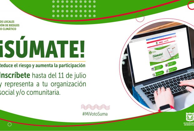 Se amplía calendario electoral para ser Representante ante los Consejos Locales de Gestión de Riesgos y Cambio Climático en Bogotá