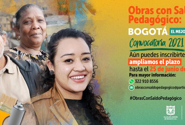 Participa en la Convocatoria 2021 de Obras con Saldo Pedagógico: ‘Bogotá, el mejor hogar’