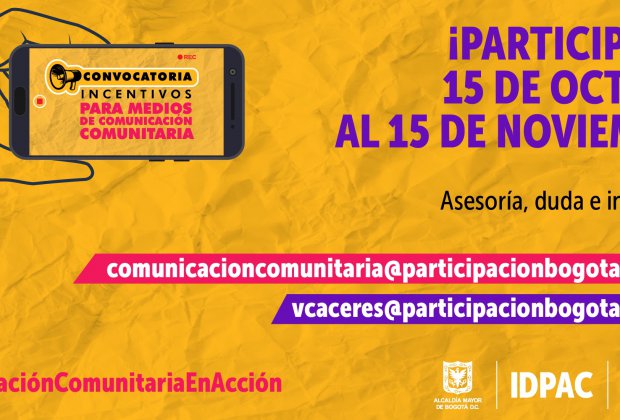 IDPAC abre Convocatoria Incentivos para el Fortalecimiento de Medios de Comunicación Comunitaria