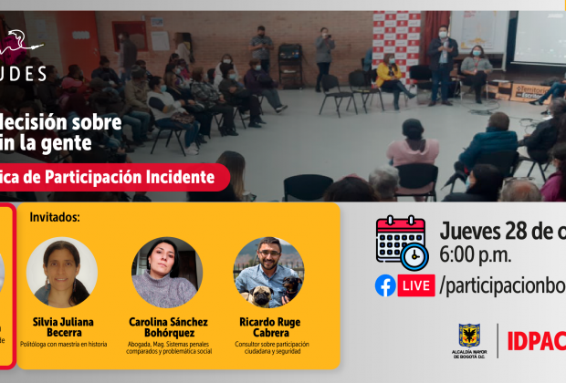 Política Pública de Participación Incidente: nuevo Facebook Live de ‘Amplitudes’