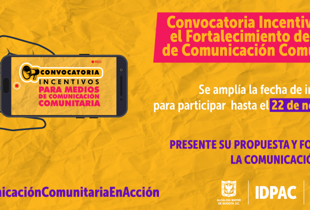 Se Amplía la Fecha de Inscripción para la Convocatoria “Incentivos para el Fortalecimiento de Medios de Comunicación Comunitaria”