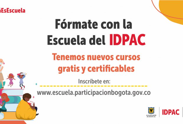 Inscríbase gratis a los cursos de la Escuela de Participación del IDPAC