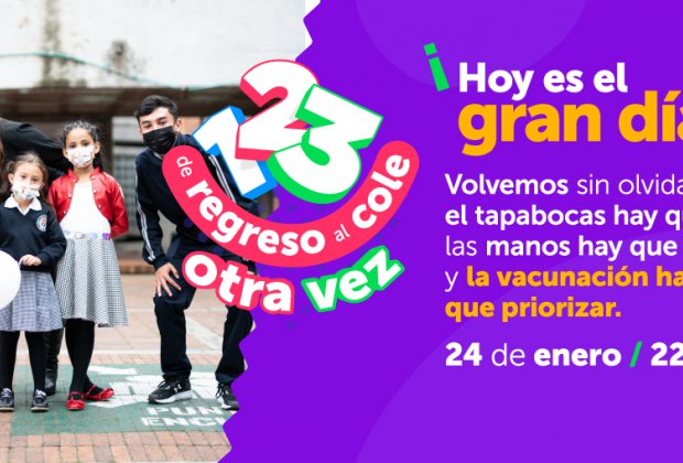 Vacuna, el útil más importante: Este 24 de enero, estudiantes regresan a clases