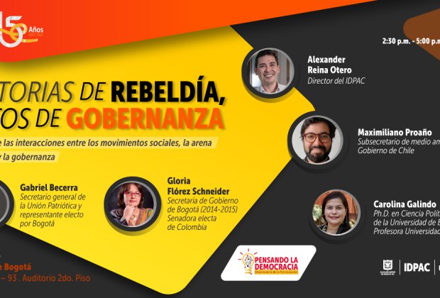 IDPAC REALIZA CONVERSATORIO: HISTORIA DE REBELDÍA, RETOS DE GOBERNANZA