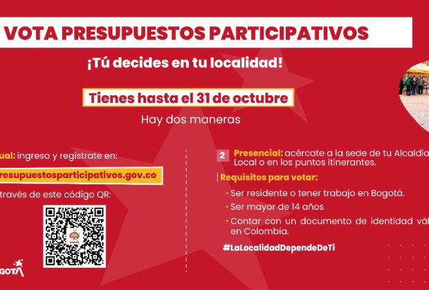 ¡LLEGÓ EL MOMENTO PARA VOTAR LOS PRESUPUESTOS PARTICIPATIVOS!