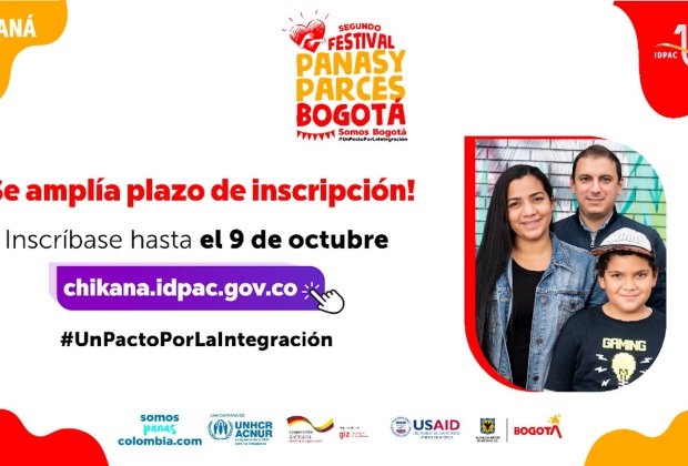 SE AMPLÍA PLAZO DE INSCRIPCIÓN PARA EL ‘SEGUNDO FESTIVAL PANAS Y PARCES BOGOTÁ’