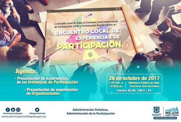 Suba será escenario del Encuentro Local de Experiencias de Participación