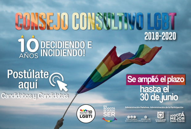 Se abren inscripciones para candidatos, candidatas y votantes al Consejo Consultivo Distrital LGBT (2018 – 2020)