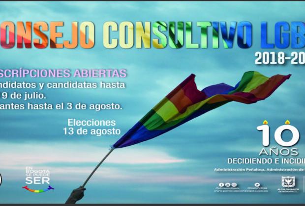 Ampliación de fechas para elección del Consejo Consultivo LGBT 2018 - 2020