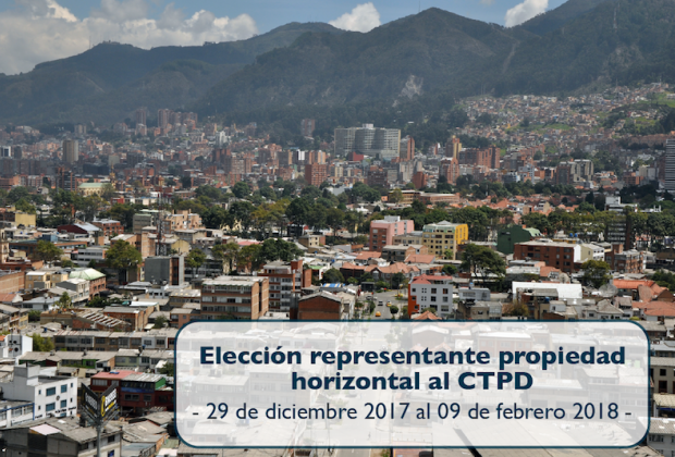 Ampliación de fechas para inscripciones del proceso de elección de un representante de la Propiedad Horizontal al CTPD