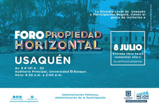 Foro de Propiedad Horizontal en Usaquén, cupo limitado hasta completar aforo