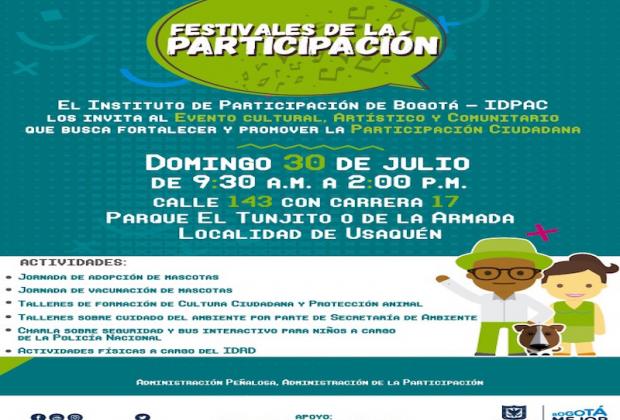 EL ‘FESTIVAL DE LA PARTICIPACIÓN’ LLEGA AL PARQUE DE LA ARMADA DE USAQUÉN 