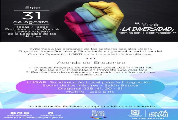 Feria de Conocimientos y Saberes LGBTI, en la localidad Los Mártires