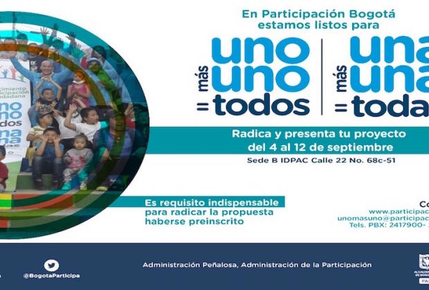 Postula tu iniciativa en el modelo de participación 'un@ más un@=tod@s 2017'