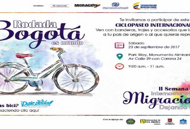 En ‘bici’, Bogotá vivirá una fiesta multicultural, como cierre de la Semana Internacional de las Migraciones