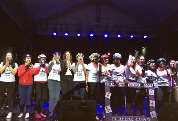 Así conmemoraron las biciusuarias en Bogotá el ‘Día Internacional de la Mujer’