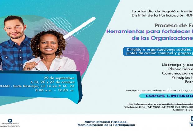 Participe del ‘Proceso de Formación en Herramientas para Fortalecer la Gestión de las Organizaciones Sociales’