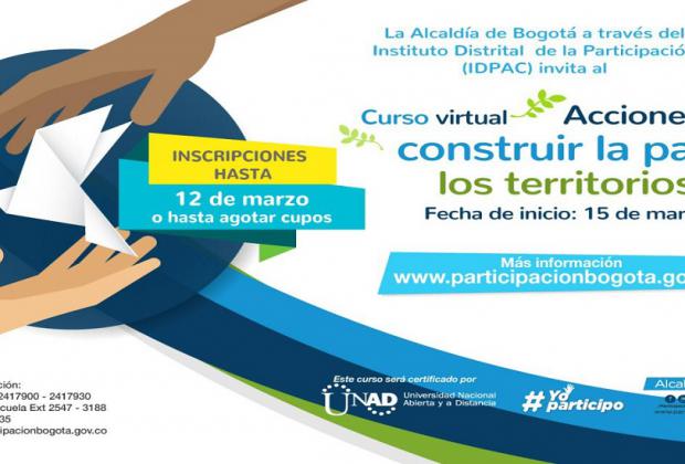 Inscríbase al curso virtual ‘Acciones Ciudadanas para Construir la Paz en los Territorios’