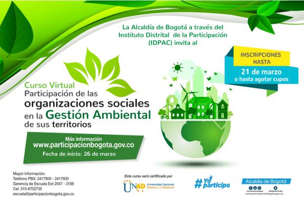 Abiertas inscripciones para curso virtual ‘Participación en la Gestión Ambiental de los Territorios’