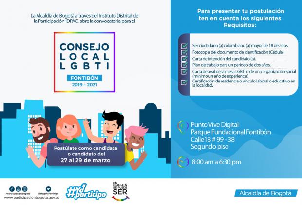 Abierta convocatoria para conformar ‘Consejo Local LGBTI de Fontibón’