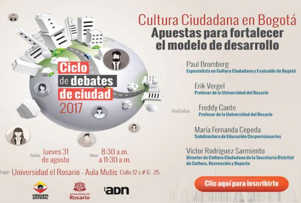 Debate Cultura Ciudadana en Bogotá - jueves 31 de agosto 2017