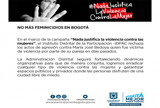 No Más Feminicidios en Bogotá