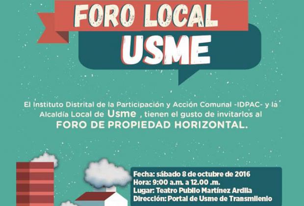 En Usme, foro distrital de propiedad horizontal