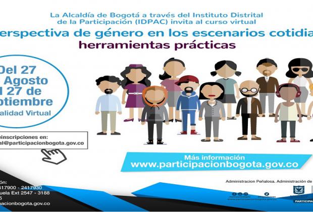 Participe del curso virtual 'Perspectiva de Género en Escenarios Cotidianos'