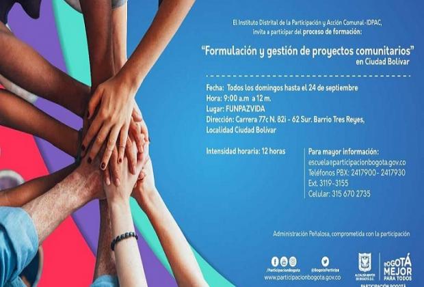 participa del curso 'Formulación y gestión de proyectos comunitarios'  en Ciudad Bolivar