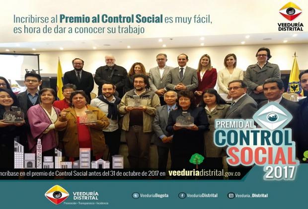 Premio para las mejores experiencias de control social en Bogotá 